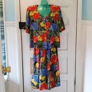 Vintage 1980s Jaclyn Smith skirt blouse set 12